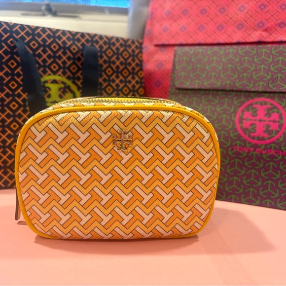 Tory Burch t zigzag cosmetic,misc bag - Picture 1 of 8